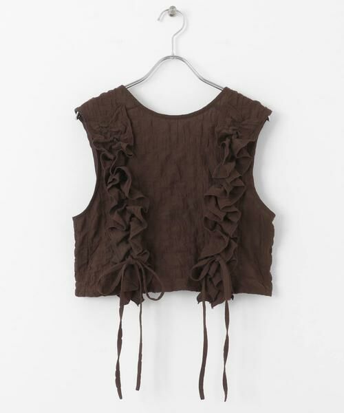 KBF / ケービーエフ ベスト | 2WAYフリルノースリーブトップス | 詳細8