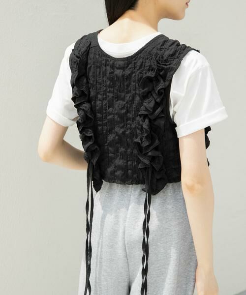 KBF / ケービーエフ ベスト | 2WAYフリルノースリーブトップス | 詳細20