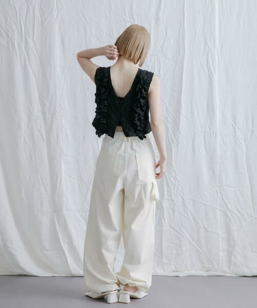 KBF / ケービーエフ ベスト | 2WAYフリルノースリーブトップス | 詳細25