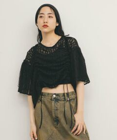 KBF / ケービーエフ シャツ・ブラウス | ドロストレーストップス