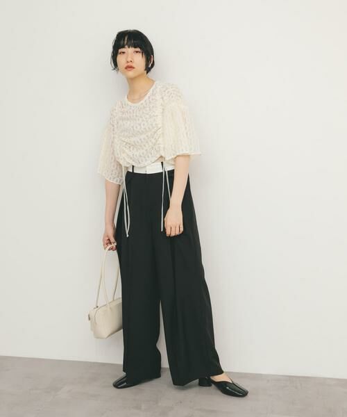 KBF / ケービーエフ シャツ・ブラウス | ドロストレーストップス | 詳細5