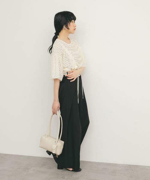 KBF / ケービーエフ シャツ・ブラウス | ドロストレーストップス | 詳細6