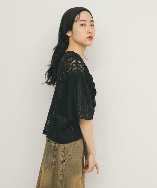 KBF / ケービーエフ シャツ・ブラウス | ドロストレーストップス | 詳細12