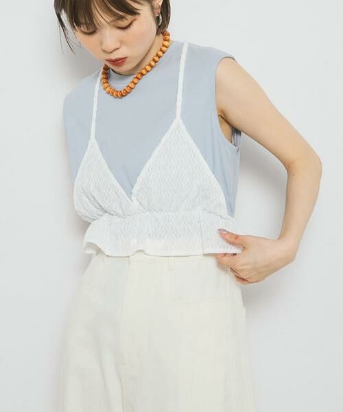 KBF / ケービーエフ Tシャツ | ビスチェドッキングトップス | 詳細2