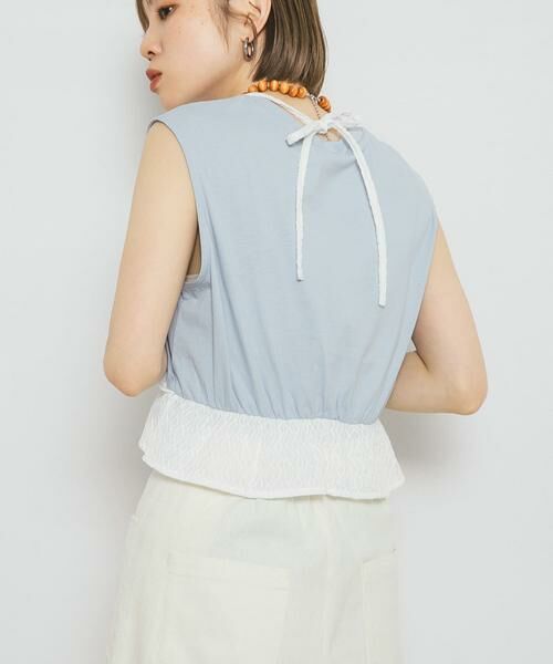 KBF / ケービーエフ Tシャツ | ビスチェドッキングトップス | 詳細3