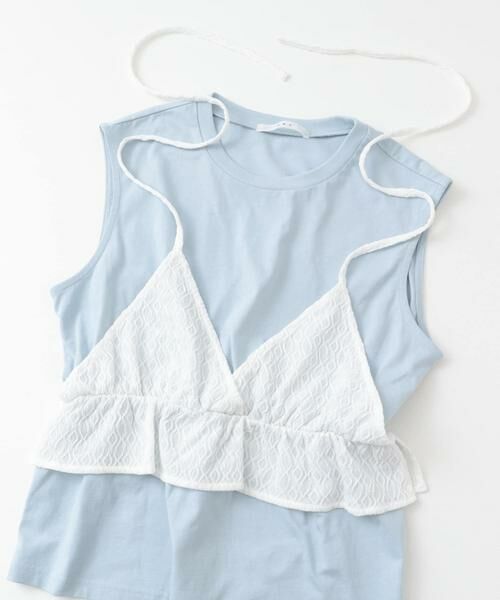 KBF / ケービーエフ Tシャツ | ビスチェドッキングトップス | 詳細9