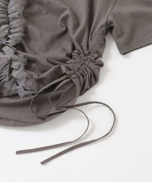 KBF / ケービーエフ Tシャツ | シャーリングフリルTEE | 詳細20