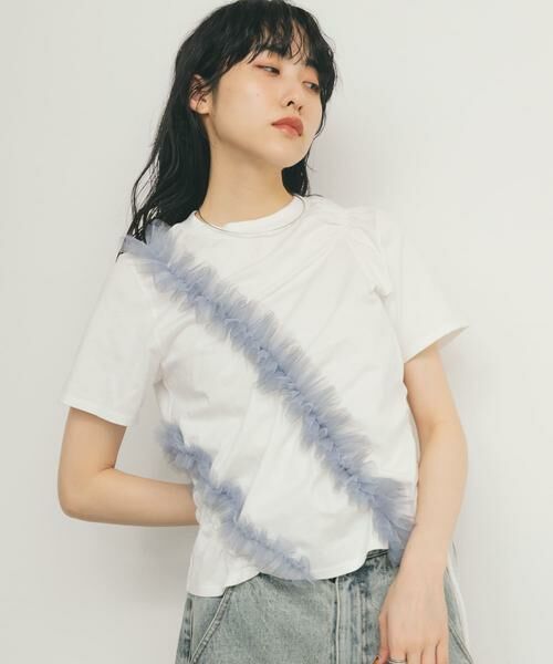 KBF / ケービーエフ Tシャツ | シャーリングフリルTEE | 詳細24