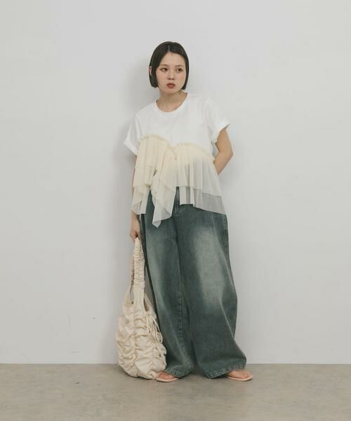 KBF / ケービーエフ Tシャツ | アシメフリルドッキングTEE | 詳細26