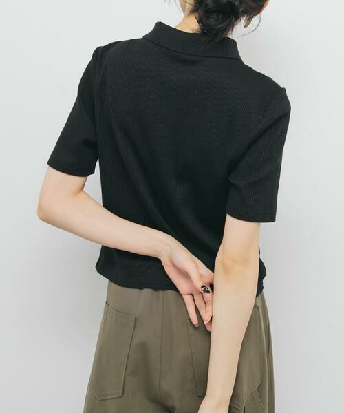 KBF / ケービーエフ Tシャツ | フロントホックシャーリングRIBトップス | 詳細15