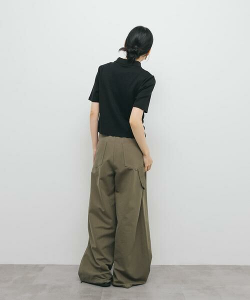 KBF / ケービーエフ Tシャツ | フロントホックシャーリングRIBトップス | 詳細18