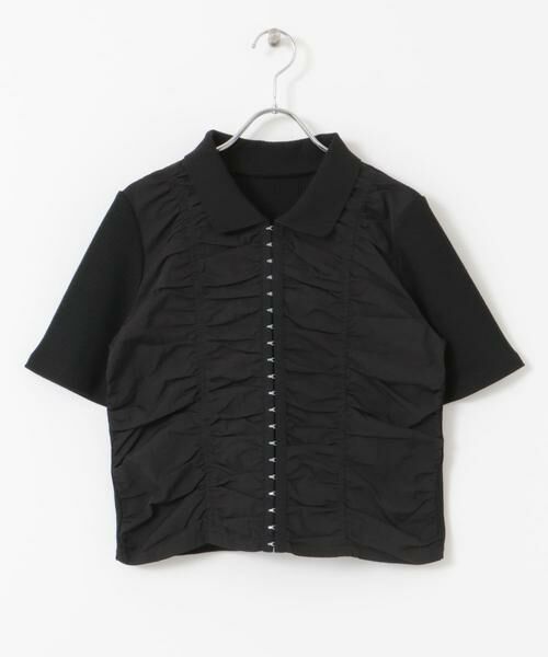 KBF / ケービーエフ Tシャツ | フロントホックシャーリングRIBトップス | 詳細19