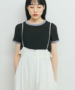 KBF / ケービーエフ Tシャツ | バイカラーレースTEE