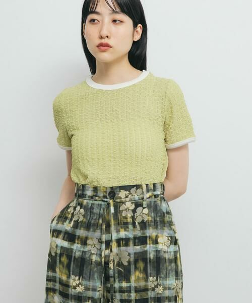 KBF / ケービーエフ Tシャツ | バイカラーレースTEE | 詳細1