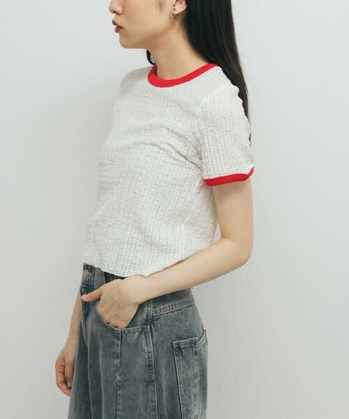 KBF / ケービーエフ Tシャツ | バイカラーレースTEE | 詳細17