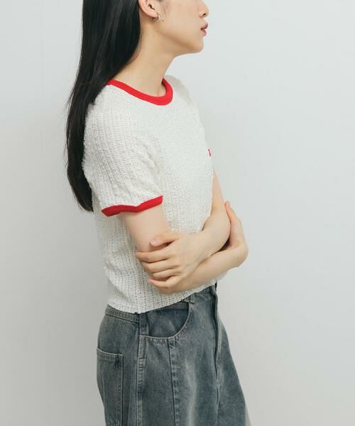 KBF / ケービーエフ Tシャツ | バイカラーレースTEE | 詳細18