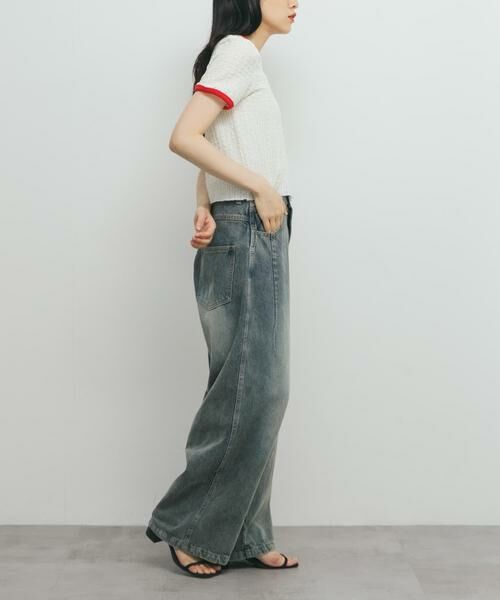 KBF / ケービーエフ Tシャツ | バイカラーレースTEE | 詳細20