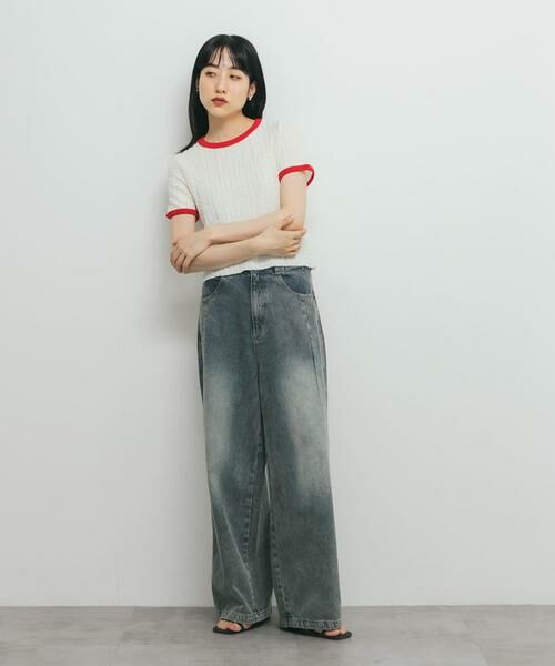 KBF / ケービーエフ Tシャツ | バイカラーレースTEE | 詳細21