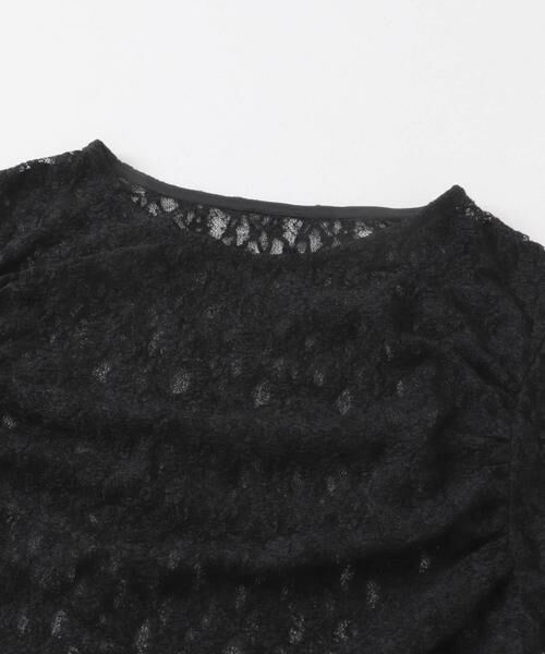 KBF / ケービーエフ Tシャツ | ハーフスリーブドレープレースTEE | 詳細28