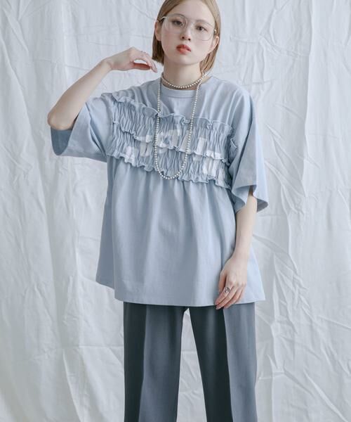 KBF / ケービーエフ Tシャツ | シャーリングリメイクTEE | 詳細5