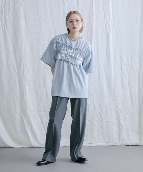 KBF / ケービーエフ Tシャツ | シャーリングリメイクTEE | 詳細6