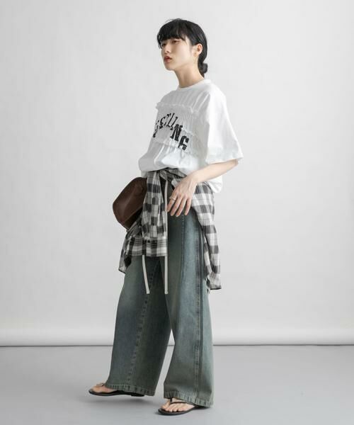 KBF / ケービーエフ Tシャツ | シャーリングリメイクTEE | 詳細18