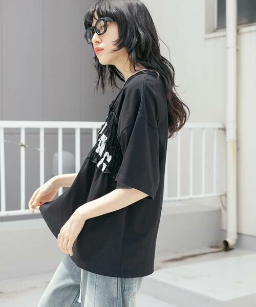 KBF / ケービーエフ Tシャツ | シャーリングリメイクTEE | 詳細27