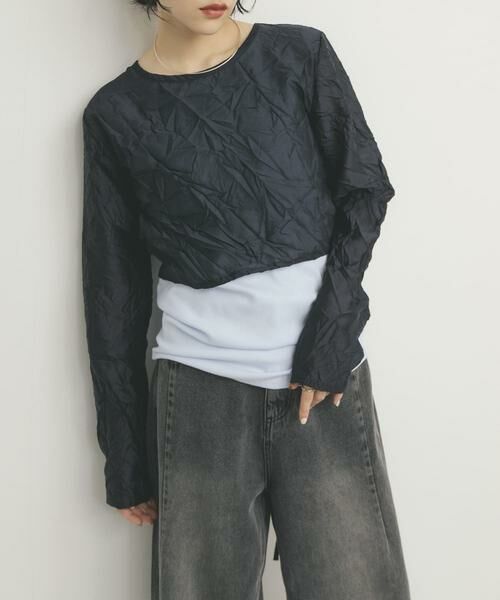 KBF / ケービーエフ Tシャツ | レイヤードワッシャーロンTEE | 詳細2