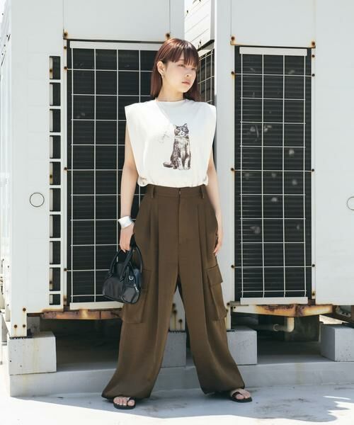 KBF / ケービーエフ Tシャツ | ノースリーブプリントカットソー | 詳細4