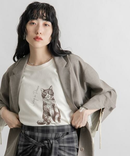 KBF / ケービーエフ Tシャツ | ノースリーブプリントカットソー | 詳細6