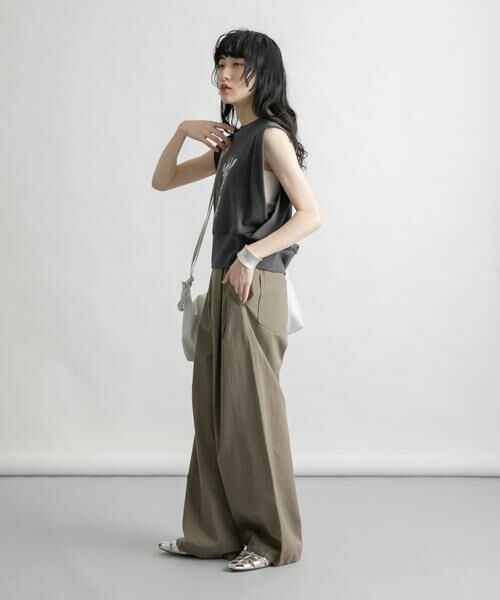 KBF / ケービーエフ Tシャツ | ノースリーブプリントカットソー | 詳細26