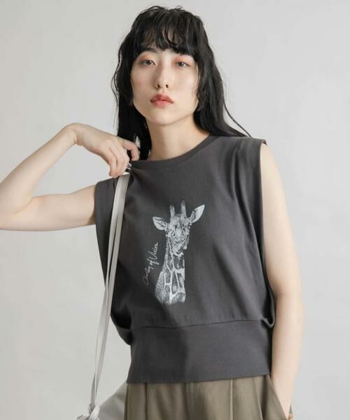 KBF / ケービーエフ Tシャツ | ノースリーブプリントカットソー | 詳細20