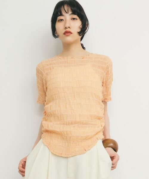 KBF / ケービーエフ Tシャツ | シャーリングシアートップス | 詳細1