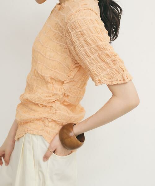 KBF / ケービーエフ Tシャツ | シャーリングシアートップス | 詳細3