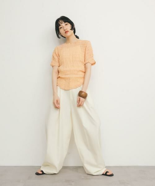 KBF / ケービーエフ Tシャツ | シャーリングシアートップス | 詳細5