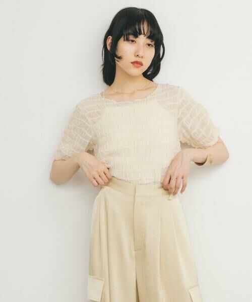 KBF / ケービーエフ Tシャツ | シャーリングシアートップス | 詳細11