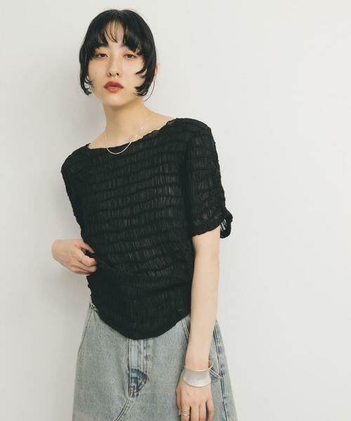 KBF / ケービーエフ Tシャツ | シャーリングシアートップス | 詳細23