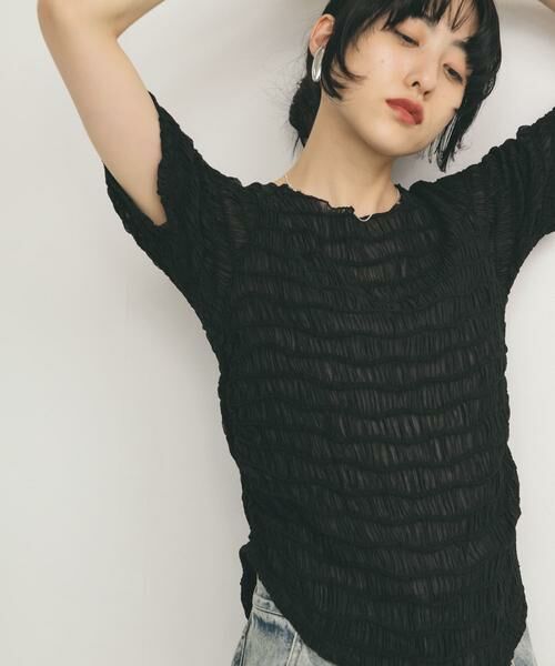 KBF / ケービーエフ Tシャツ | シャーリングシアートップス | 詳細24