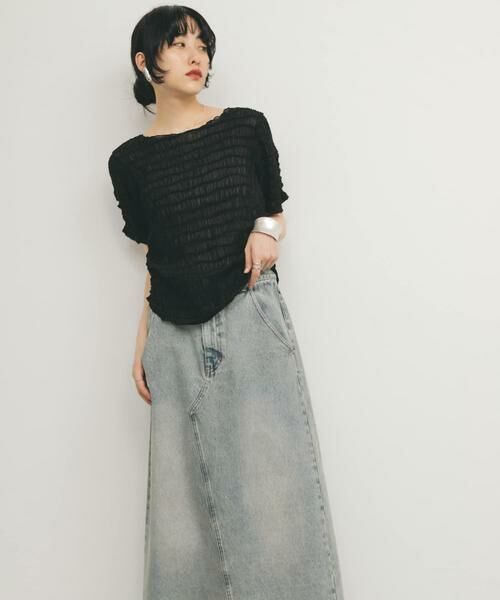 KBF / ケービーエフ Tシャツ | シャーリングシアートップス | 詳細27