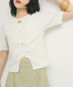 KBF / ケービーエフ Tシャツ | 2WAYケーブルジャカードトップス