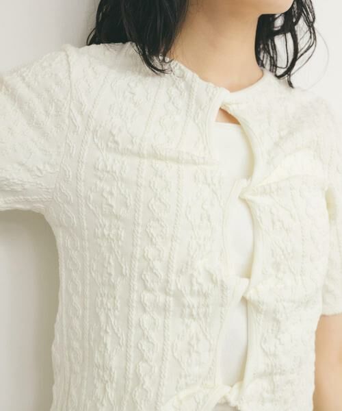 KBF / ケービーエフ Tシャツ | 2WAYケーブルジャカードトップス | 詳細1