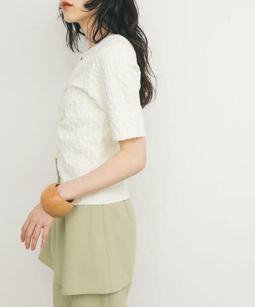 KBF / ケービーエフ Tシャツ | 2WAYケーブルジャカードトップス | 詳細2