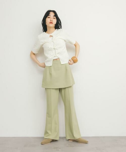 KBF / ケービーエフ Tシャツ | 2WAYケーブルジャカードトップス | 詳細6