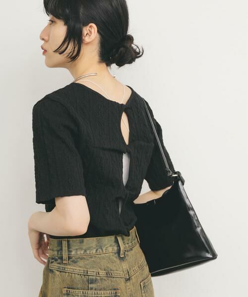 KBF / ケービーエフ Tシャツ | 2WAYケーブルジャカードトップス | 詳細12