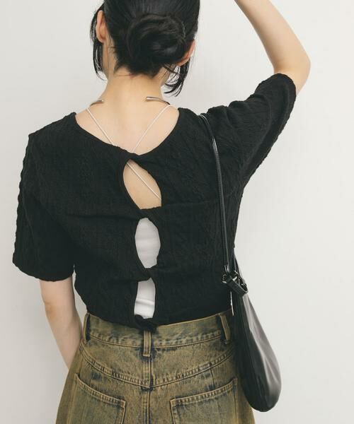 KBF / ケービーエフ Tシャツ | 2WAYケーブルジャカードトップス | 詳細13