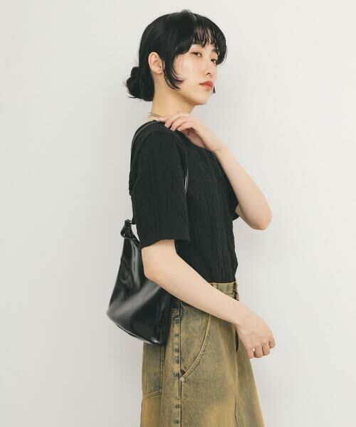 KBF / ケービーエフ Tシャツ | 2WAYケーブルジャカードトップス | 詳細15