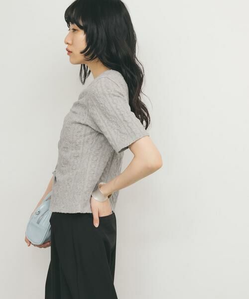 KBF / ケービーエフ Tシャツ | 2WAYケーブルジャカードトップス | 詳細23