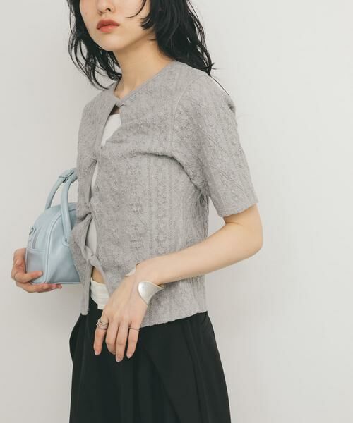 KBF / ケービーエフ Tシャツ | 2WAYケーブルジャカードトップス | 詳細24