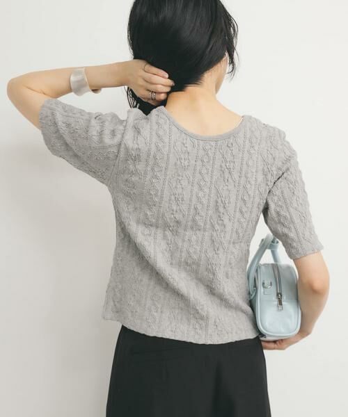 KBF / ケービーエフ Tシャツ | 2WAYケーブルジャカードトップス | 詳細25