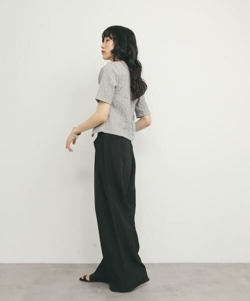 KBF / ケービーエフ Tシャツ | 2WAYケーブルジャカードトップス | 詳細27